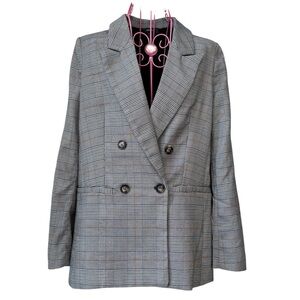 Bloomingdale’s AQUA Plaid Blazer Women’s Size XS